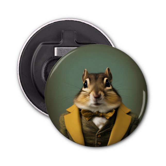 Smart Chipmunk Bottle Opener (Front)