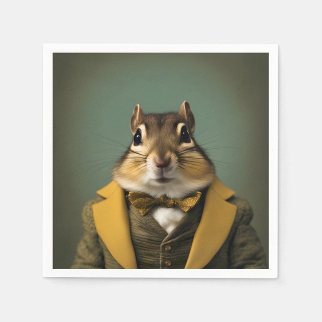 Smart Chipmunk Napkin (Front)