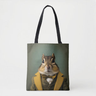Smart Chipmunk Tote Bag
