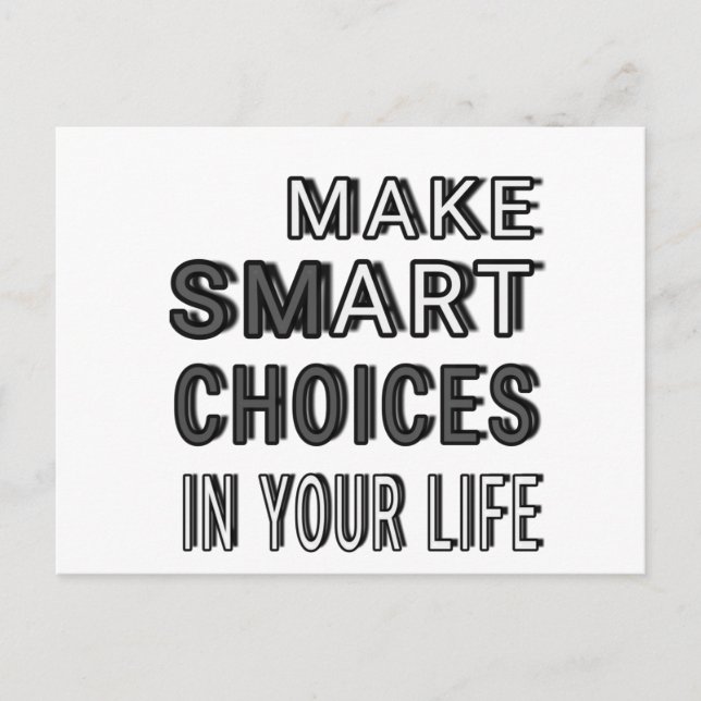 Smart choices postcard (Front)