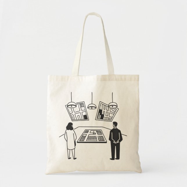 smart city control hub, futuristic command centre  tote bag (Front)