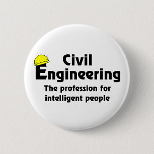 Smart Civil Engineer 6 Cm Round Badge