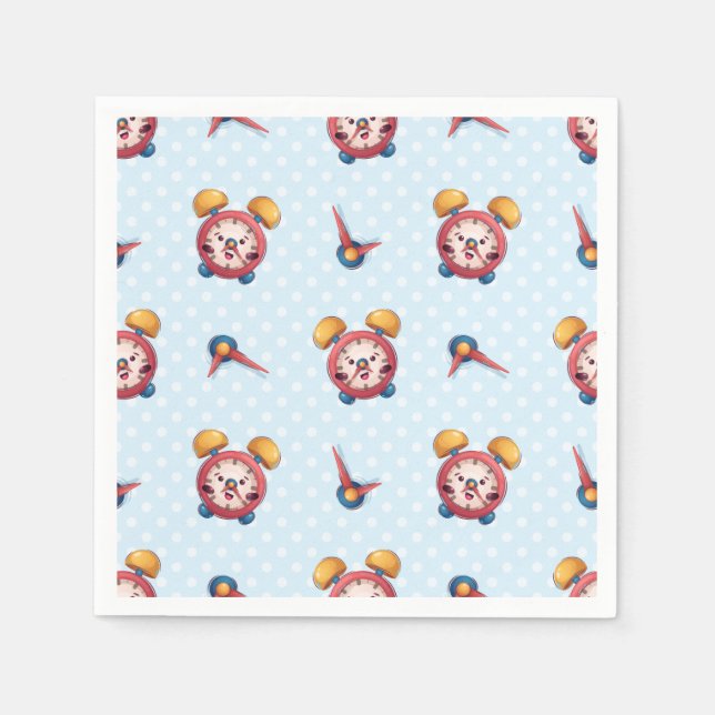 Smart Clock Collection - Blue Napkin (Front)