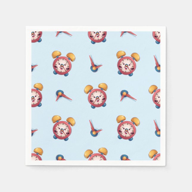 Smart Clock Collection - Blue Napkin (Front)