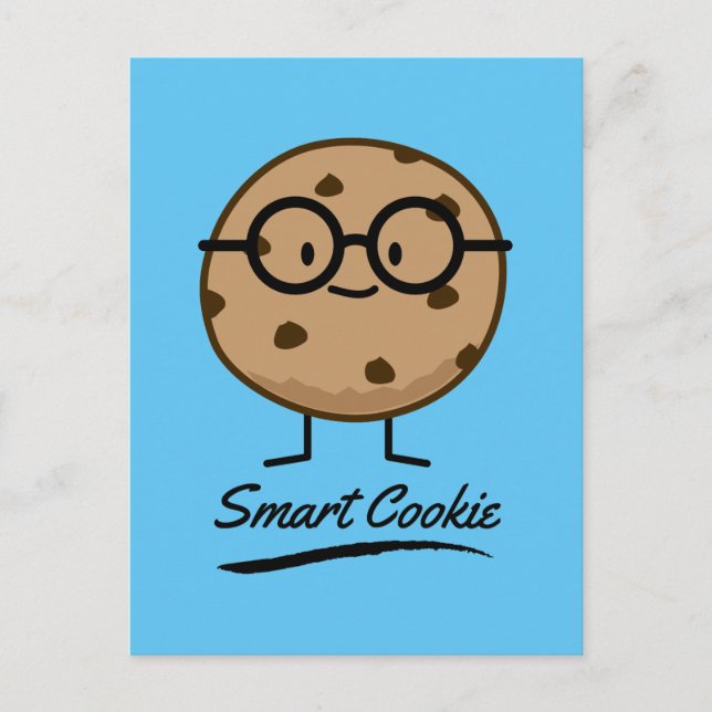 Smart Cookie Chocolate Chip Cookies Glasses Postcard (Front)