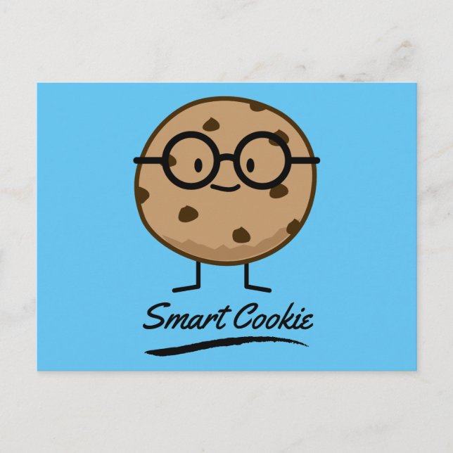 Smart Cookie Chocolate Chip Cookies Glasses Postcard (Front)