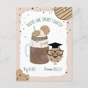 Smart Cookie Chocolate Milkshake Kids Valentine Po Postcard