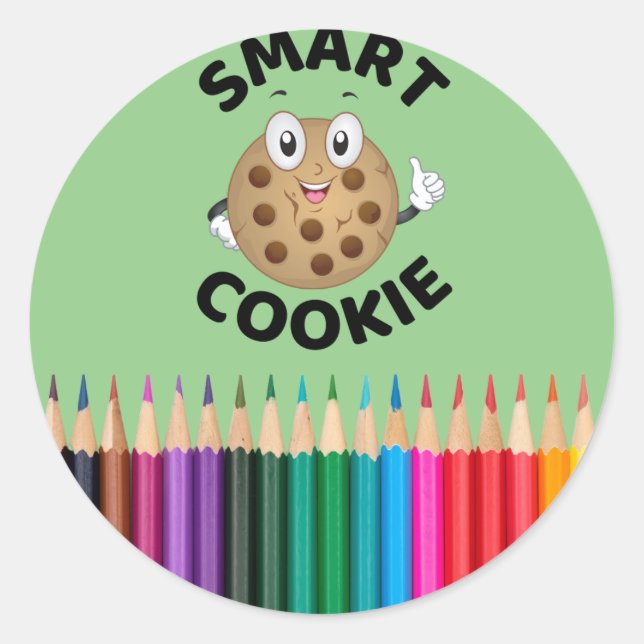 Smart Cookie Classic Round Sticker (Front)