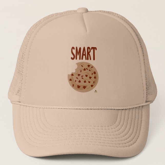 Smart Cookie Funny Dessert Motto Art Trucker Hat (Front)