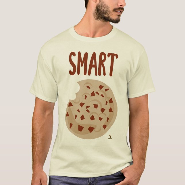 Smart Cookie Funny Dessert Slogan Cartoon T-Shirt (Front)