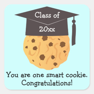 Smart Cookie Graduation Favours Square Sticker