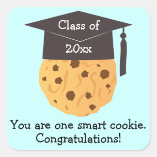 Smart Cookie Graduation Favours Square Sticker