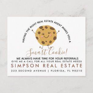 Smart Cookie Real Estate client referral Announcement Postcard