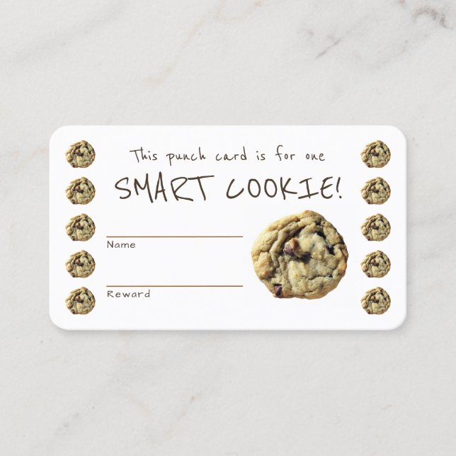 Smart Cookie Teacher Behaviour Reward Punch Card (Front)