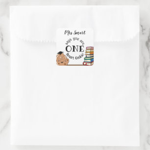 Smart cookie TEACHER class end of year GIFT Square Sticker