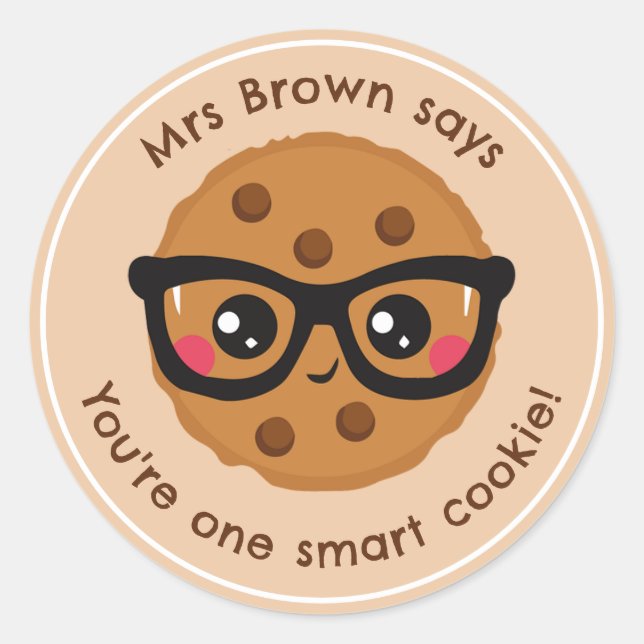 Smart Cookie Teacher Personalised Reward Stickers (Front)