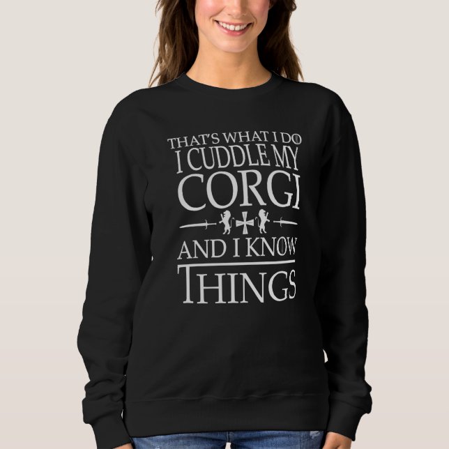 Smart Corgi Dog Owners Premium Sweatshirt (Front)