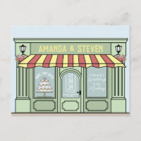 Smart, cute, café themed save the date design