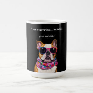 Smart Dog with Glasses – Funny Nerd Puppy Quote Coffee Mug
