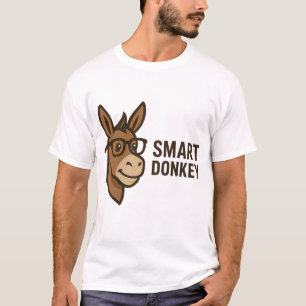 SMART DONKEY FUNNY  T-Shirt