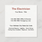 Smart Electrician Business Cards (Back)