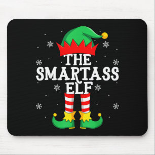 Smart Elf Christmas Family Matching Funny Elf Squa Mouse Pad