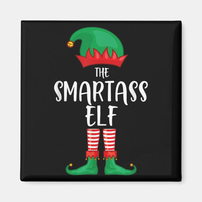 Smart Elf Christmas Party Matching Family Group Pa Magnet (Front)