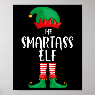 Smart Elf Christmas Party Matching Family Group Pa Poster