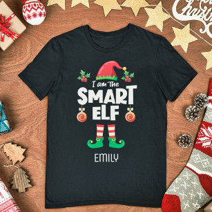 Smart elf family matching christmas name T-Shirt