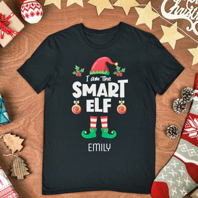 Smart elf family matching christmas name T-Shirt (Creator Uploaded)
