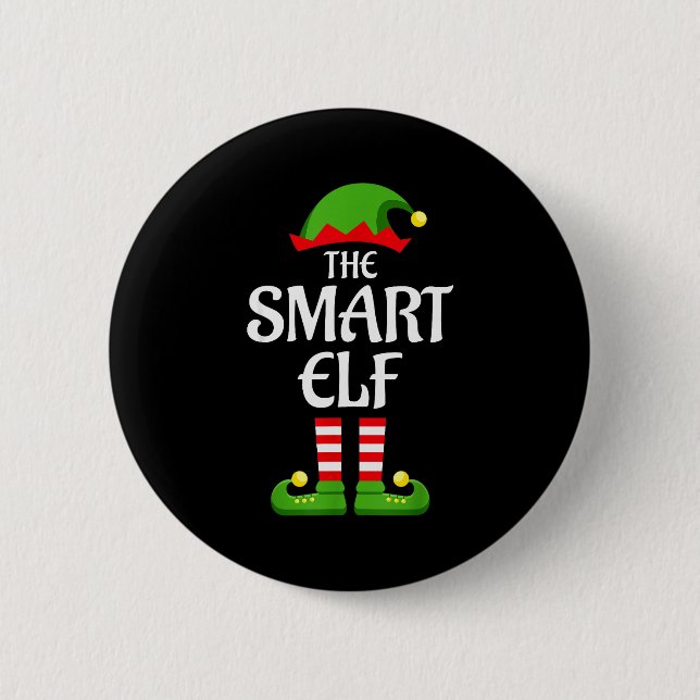 Smart Elf Family Matching Group Christmas  6 Cm Round Badge (Front)