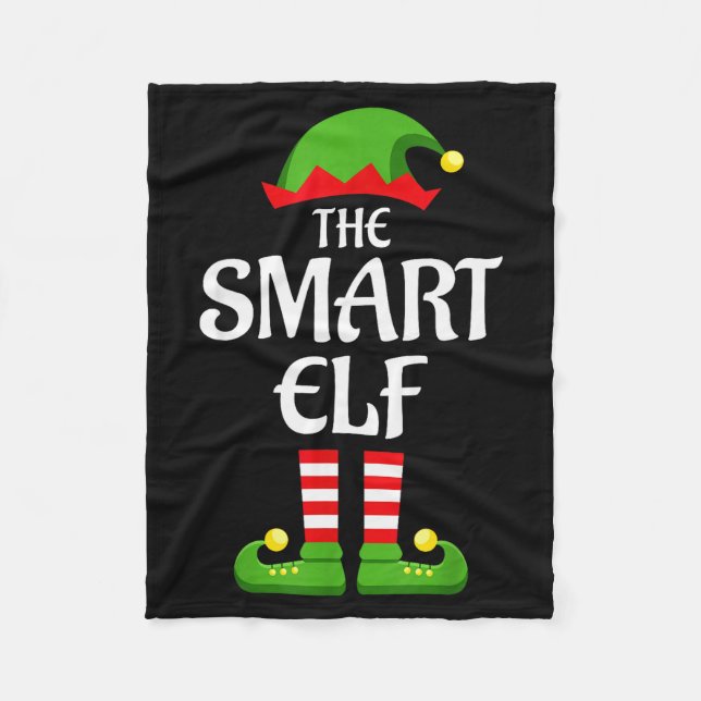 Smart Elf Family Matching Group Christmas  Fleece Blanket (Front)
