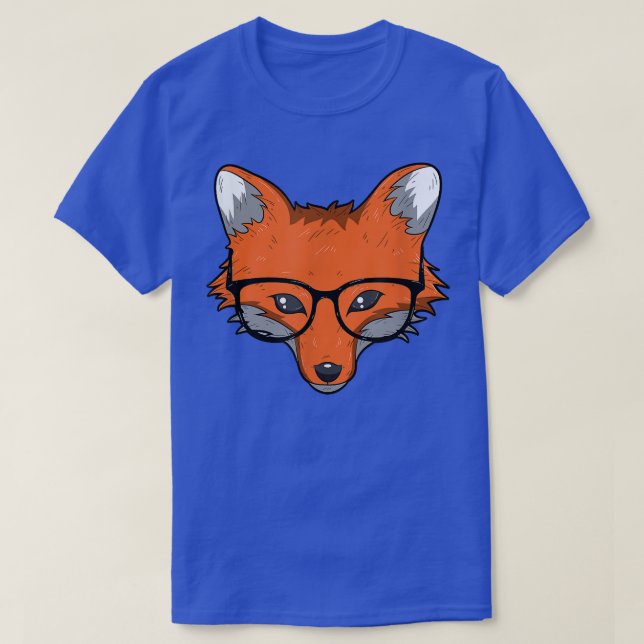 Smart Fo Lover Cute Foes With Glasses Gift  T-Shirt (Design Front)