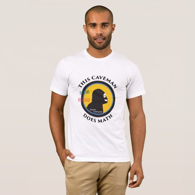 Smart Gear Math Caveman STEM Big Logo T-Shirt (Front Full)