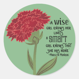 Smart Girl Sticker-Girl Power! Classic Round Sticker