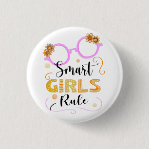 Smart Girls Rule  3 Cm Round Badge