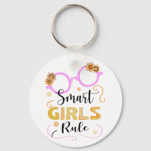 Smart Girls Rule, Funny Equality Women Key Ring