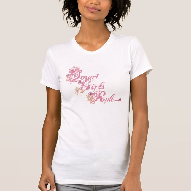 Smart Girls Rule pink T-Shirt (Front)