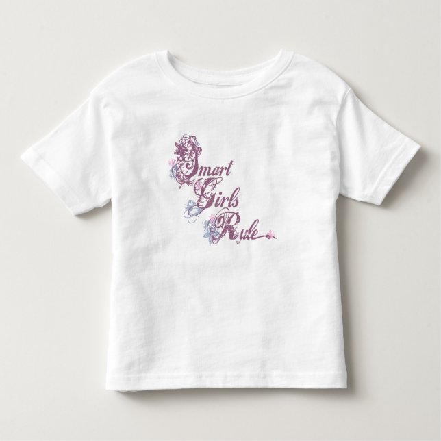Smart Girls Rule purple Toddler T-Shirt (Front)