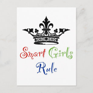 Smart Girls Rule...with Crown Postcard