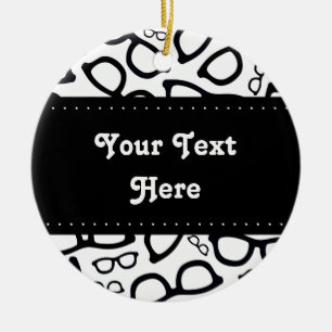 Smart Glasses Pattern Ceramic Tree Decoration