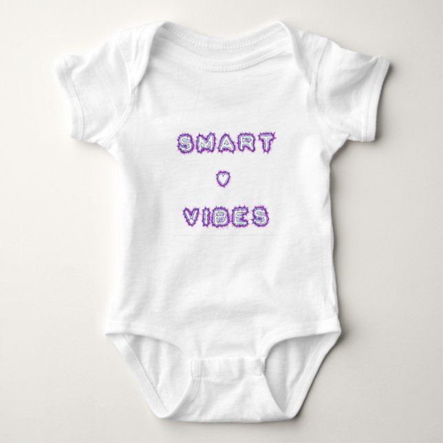 Smart good vibes baby bodysuit (Front)