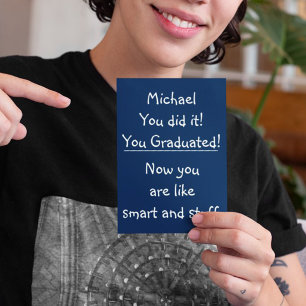 Smart Grad Funny Humour Graduation Congratulations Card