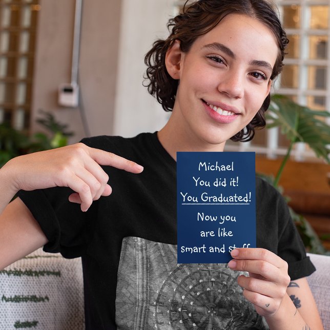 Smart Grad Funny Humour Graduation Congratulations Card (Smart Grad Funny Humor Graduation Congratulations Card)