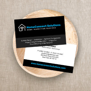 Smart Home Technician Black  Business Card