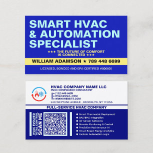 Smart HVAC Specialist   Air Conditioning Company Business Card