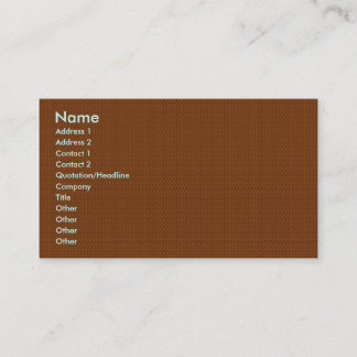 Smart light brown flower with wavy petals on rough business card