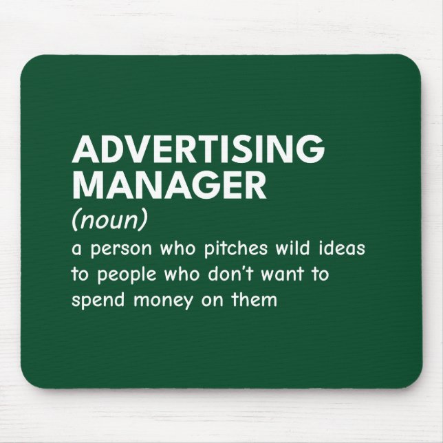 Smart Marketing Manager Definition Mouse Pad (Front)