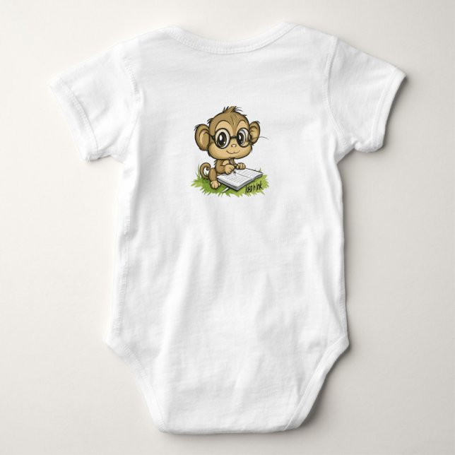 Smart Monkey Baby Bodysuit (Back)