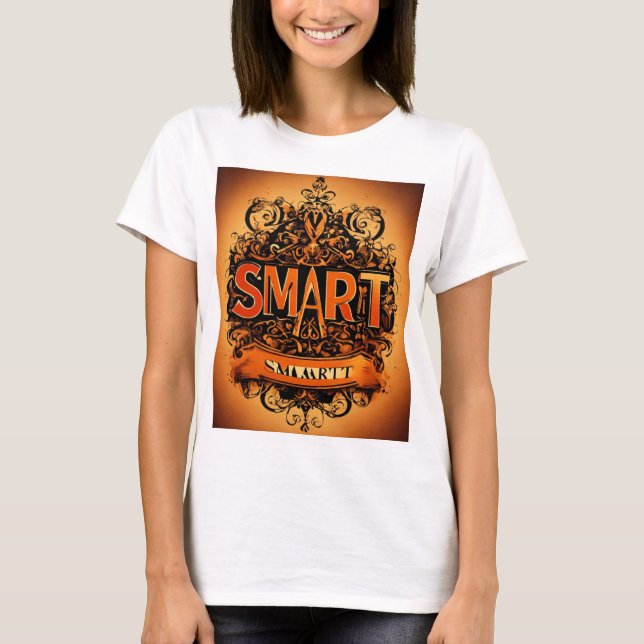 Smart orange print tshirt for women (Front)